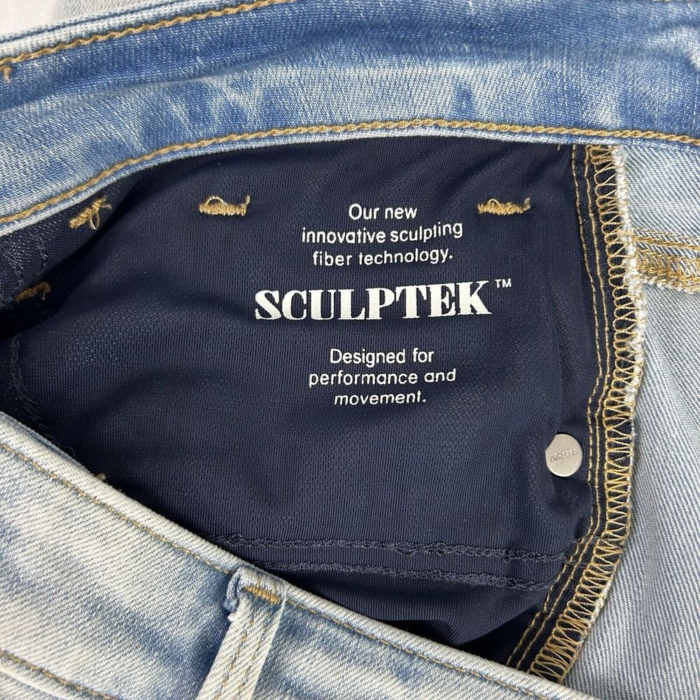 Athleta Sculptek Jeans Size 16 High Rise Straight Light‎ Wash Stretch Everyday - Picture 9 of 12
